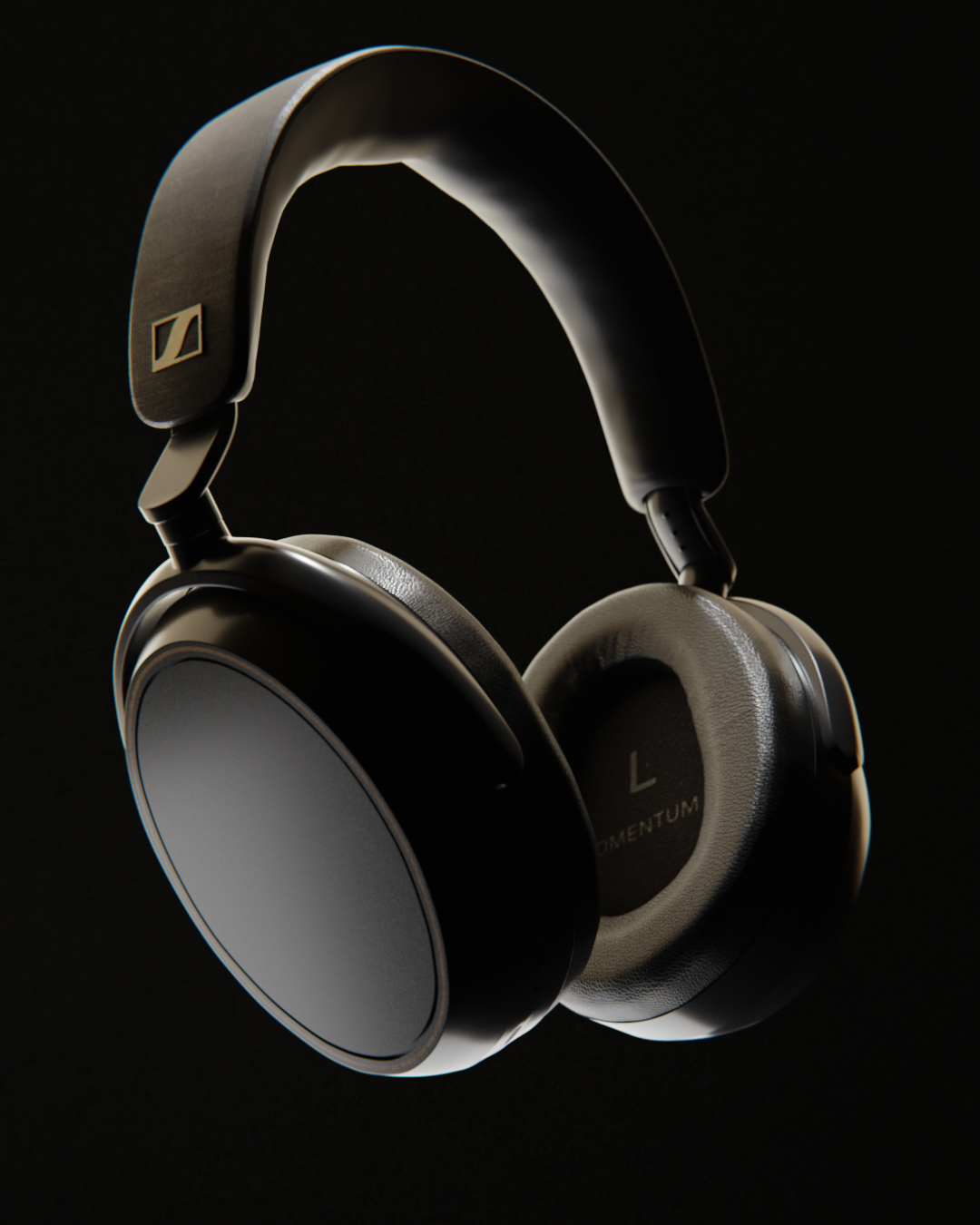 Sennheiser Momentum 4 headphones, created with Blender 3D