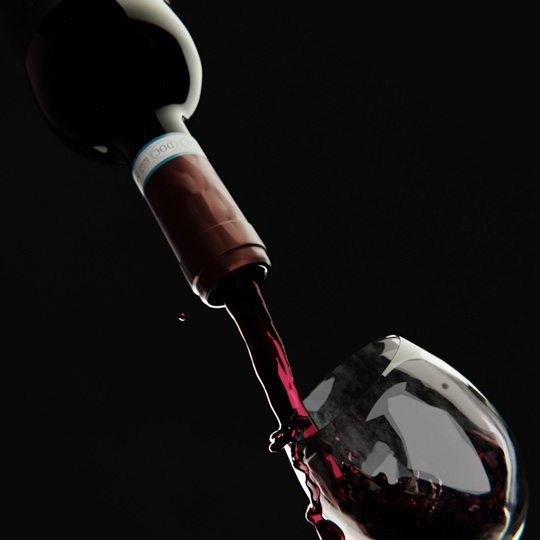 Nebbiolo wine filling a glass