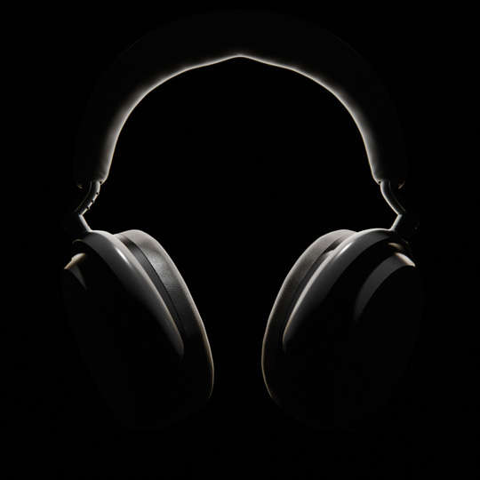 Sennheiser Momentum 4 headphones on a black background